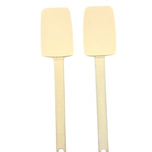 Pampered Chef White Silicone Scraper Spatula Set Heat Resistant Kitchen Tools